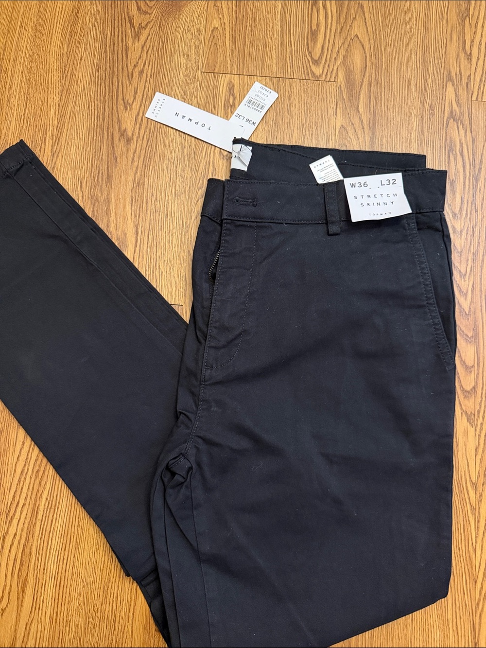 Topman Men’s Stretch Skinny Pants in Black